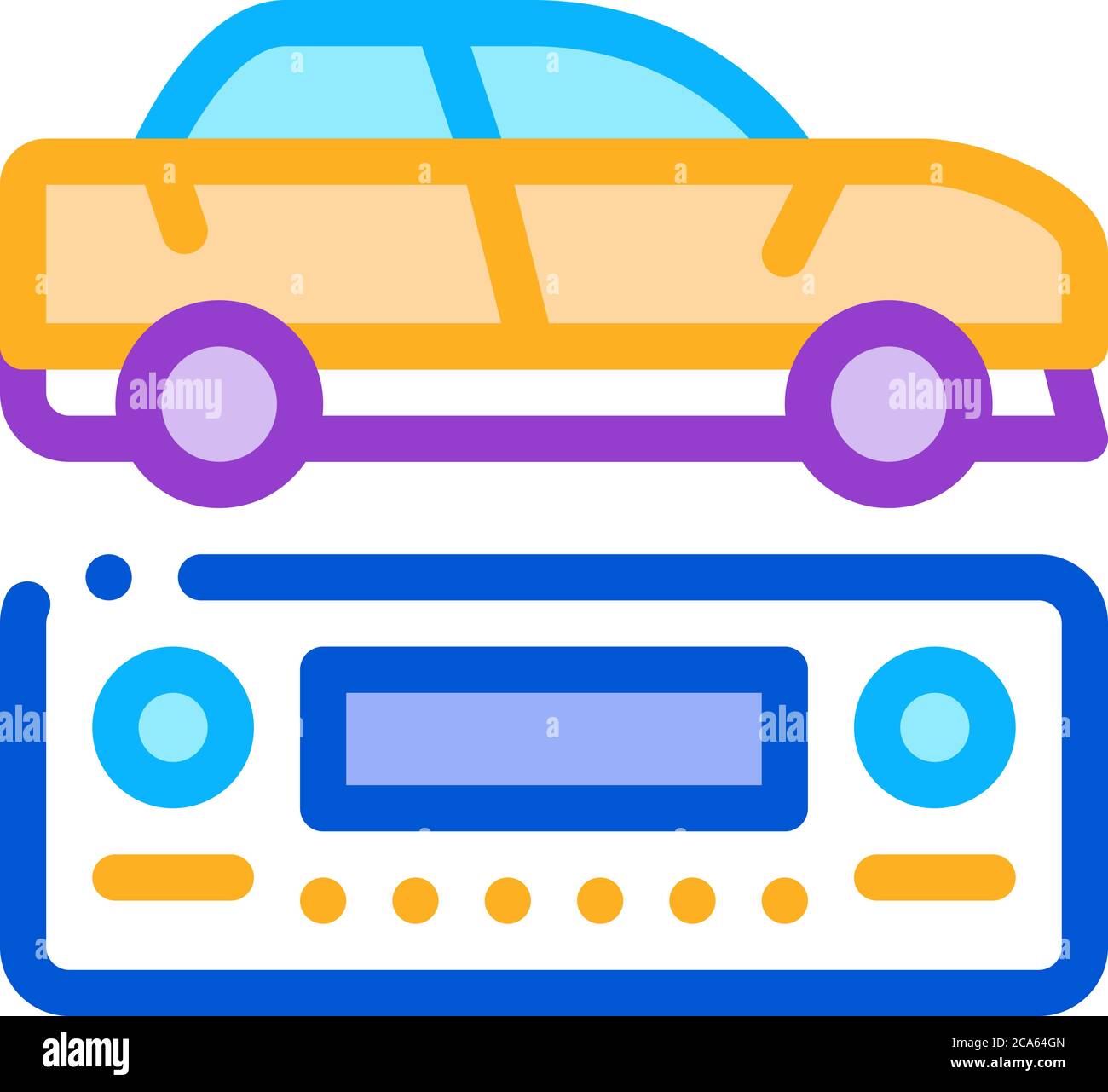 car radio icon vector outline illustration Stock Vector Image & Art Alamy