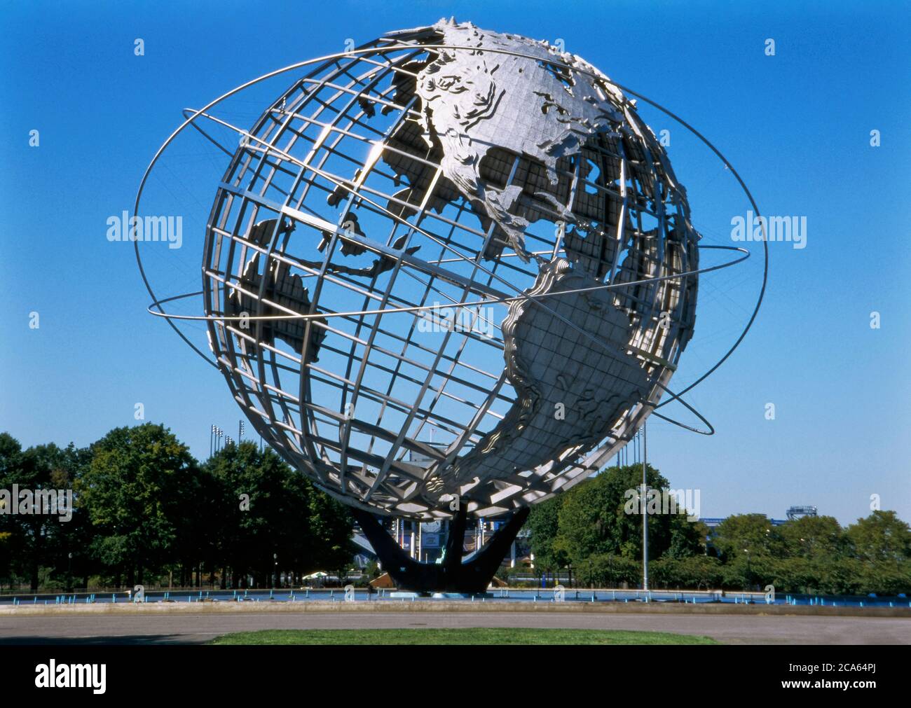 View of Unisphere, NY Worlds Fair, Flushing Meadow, New York, USA Stock Photo