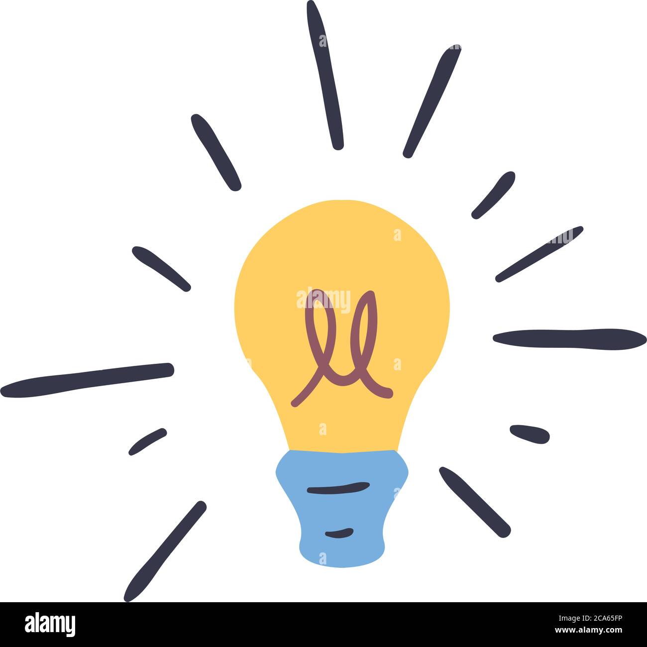 light bulb line and fill style icon design, Idea creativity genius and ...
