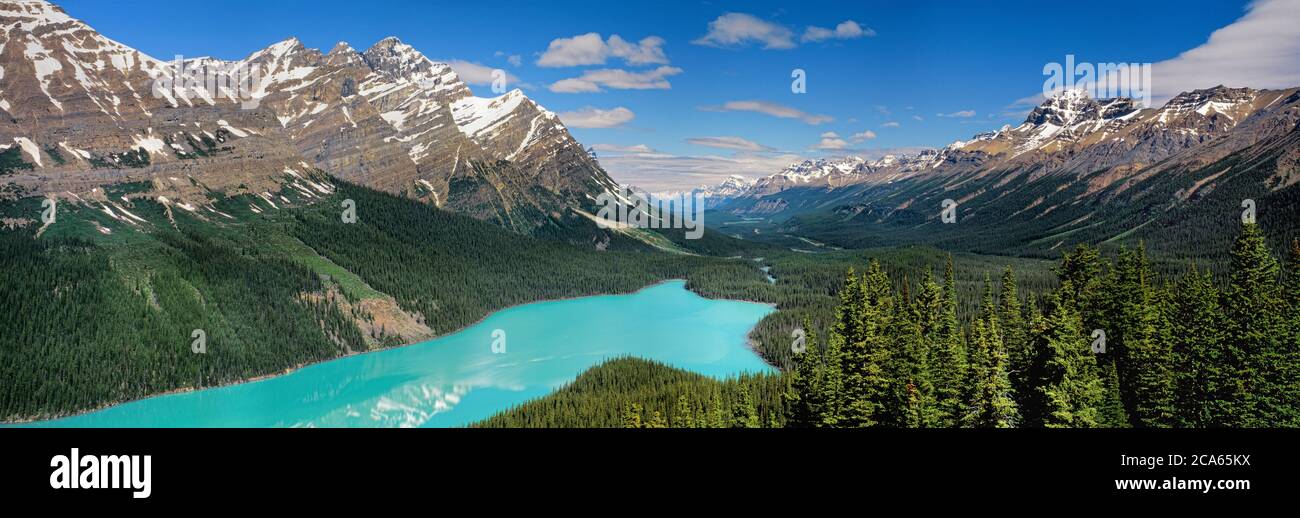 Canadian Rocky Mountains and Peyto Lake, Banff National Park, Alberta ...
