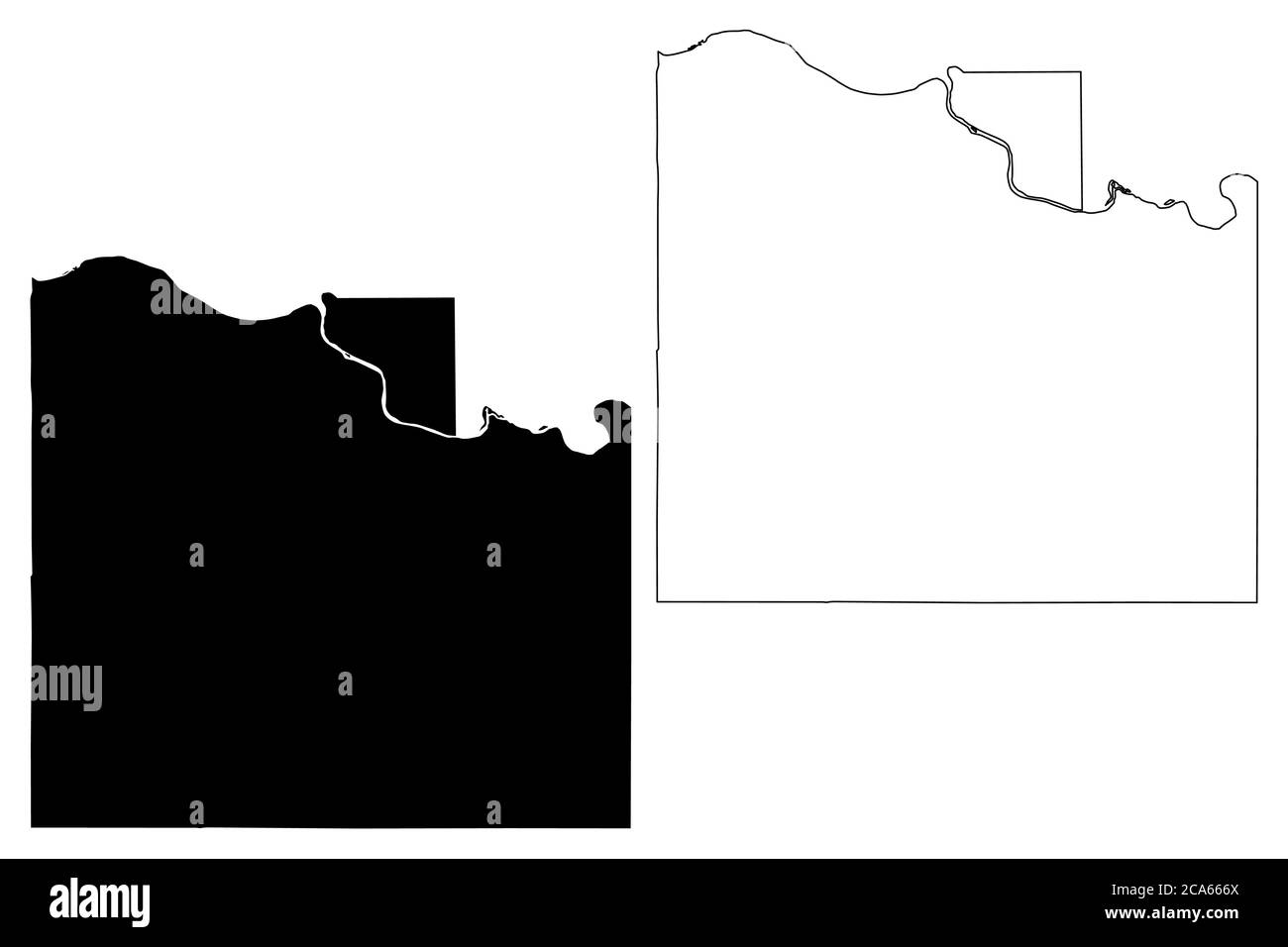 Douglas County, Kansas (U.S. county, United States of America, USA, U.S., US) map vector illustration, scribble sketch Douglas map Stock Vector