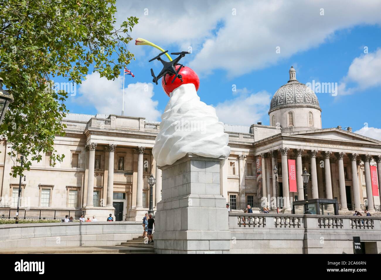 London UK 02 Aug 2020 Trafalgar Square Fourth Plinth Sculpture The London UK 02 Aug 2020 Trafalgar Square Fourth Plinth Sculpture The