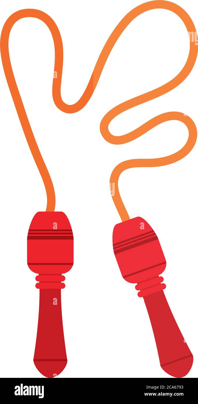 cartoon jump rope toy object for small children to play, flat style ...