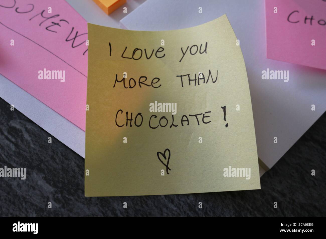 Post-it with motivational phrases Stock Photo