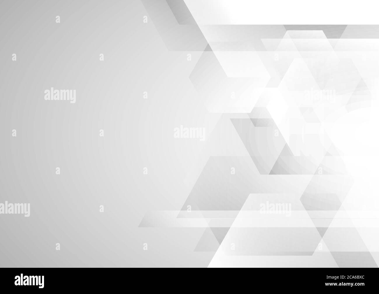 Abstract white and gray geometric hexagon corporate technology design ...