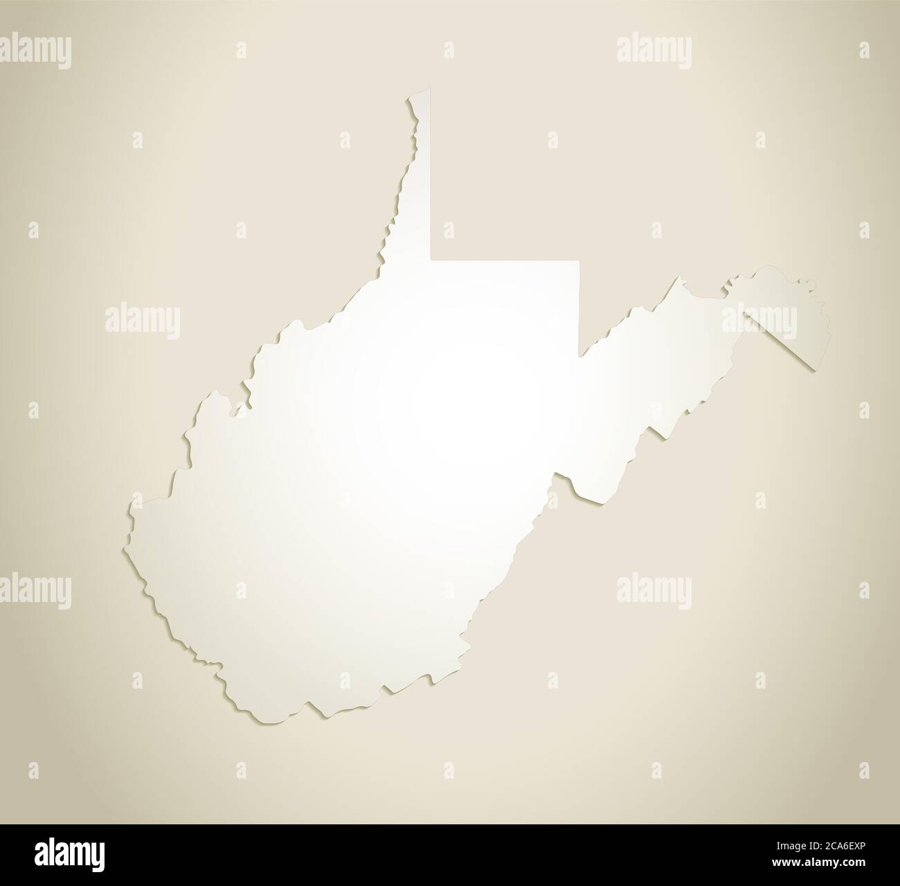 West Virginia map, old paper background blank Stock Photo - Alamy