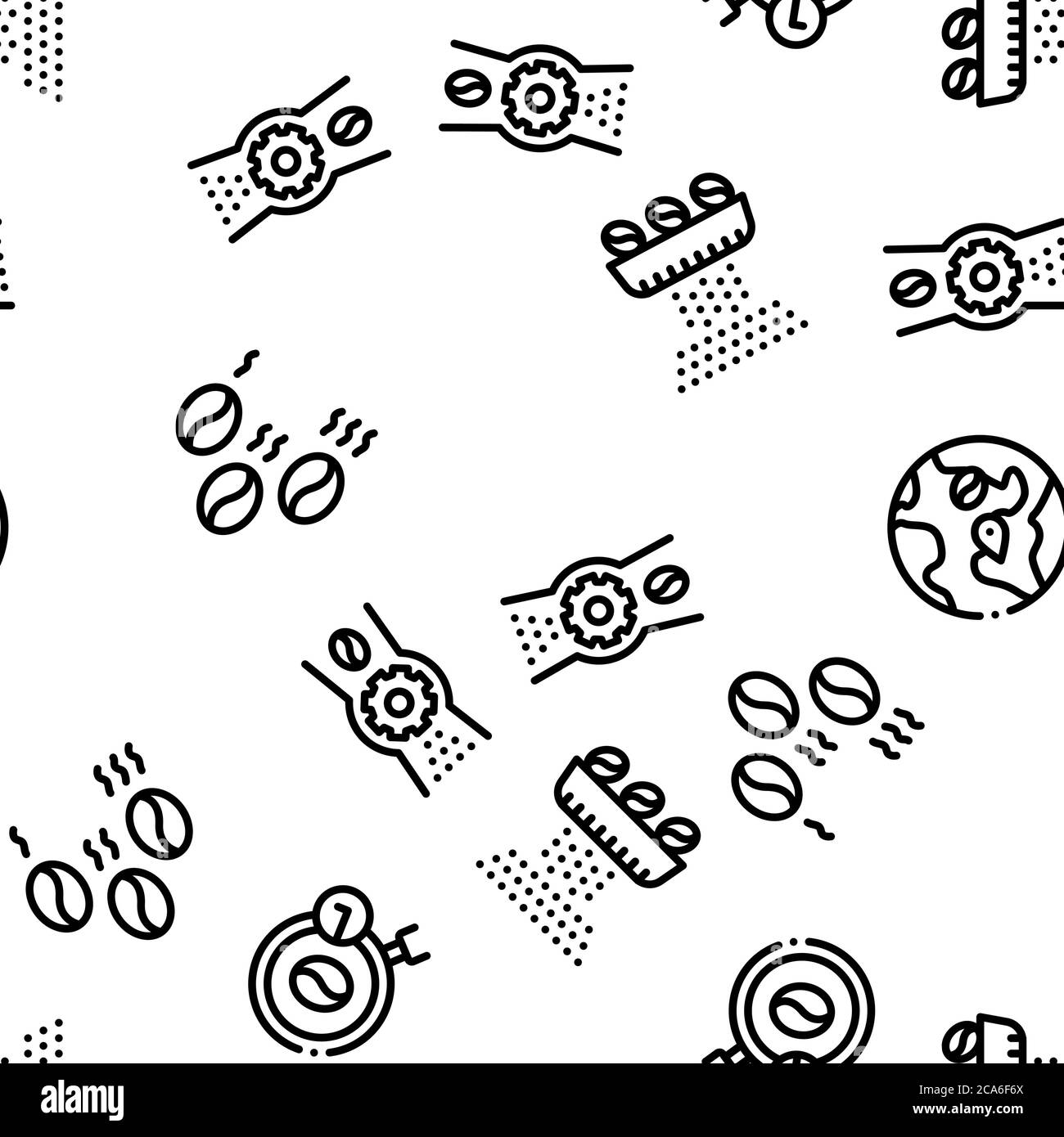 Coffee Production Seamless Pattern Vector Stock Vector Image & Art - Alamy