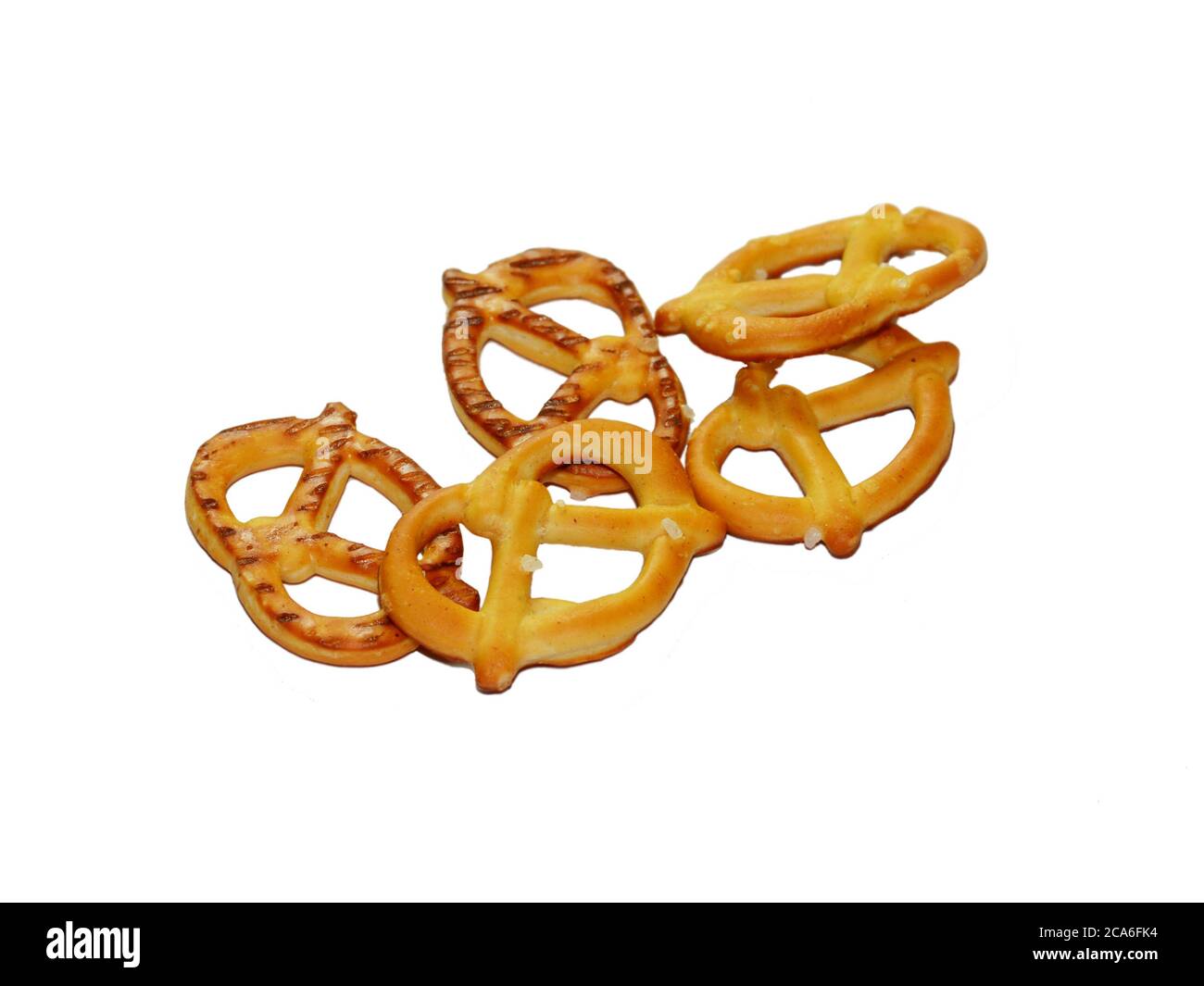 pretzels on a white background Stock Photo Alamy