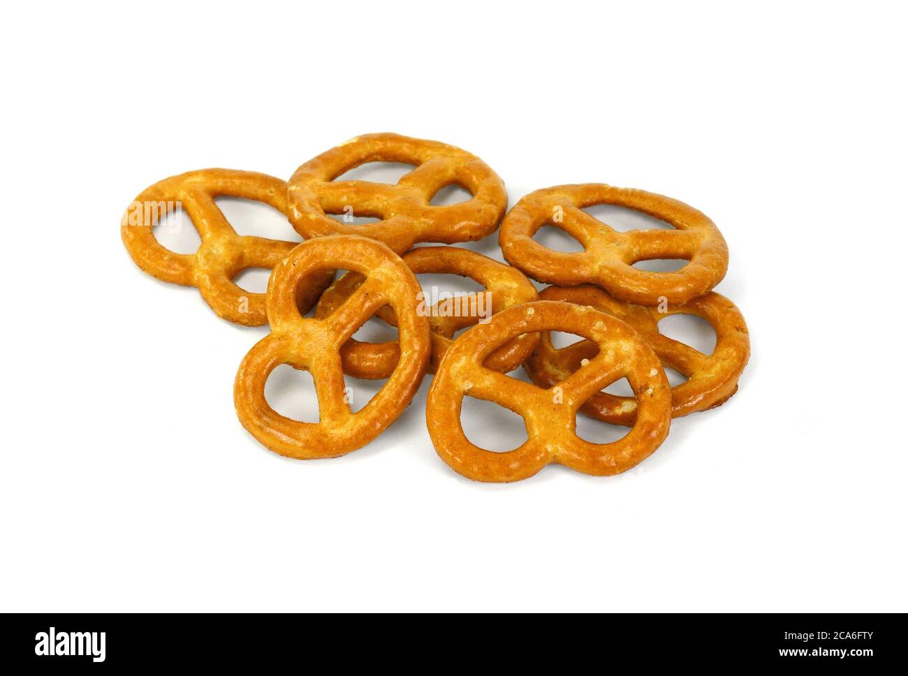 pretzels on a white background Stock Photo Alamy