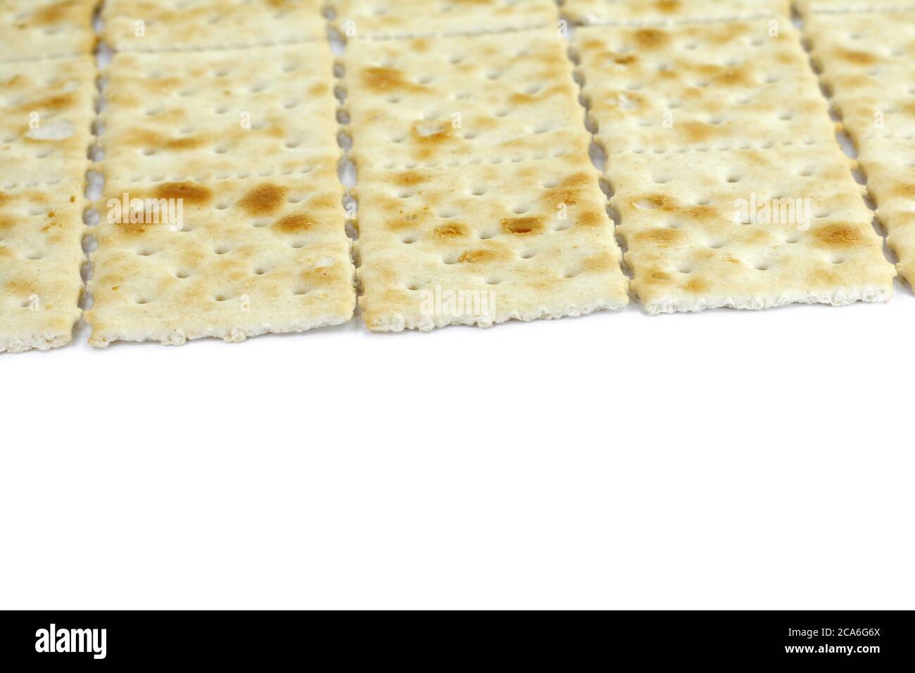 Soda Crackers isolated on white background Stock Photo - Alamy