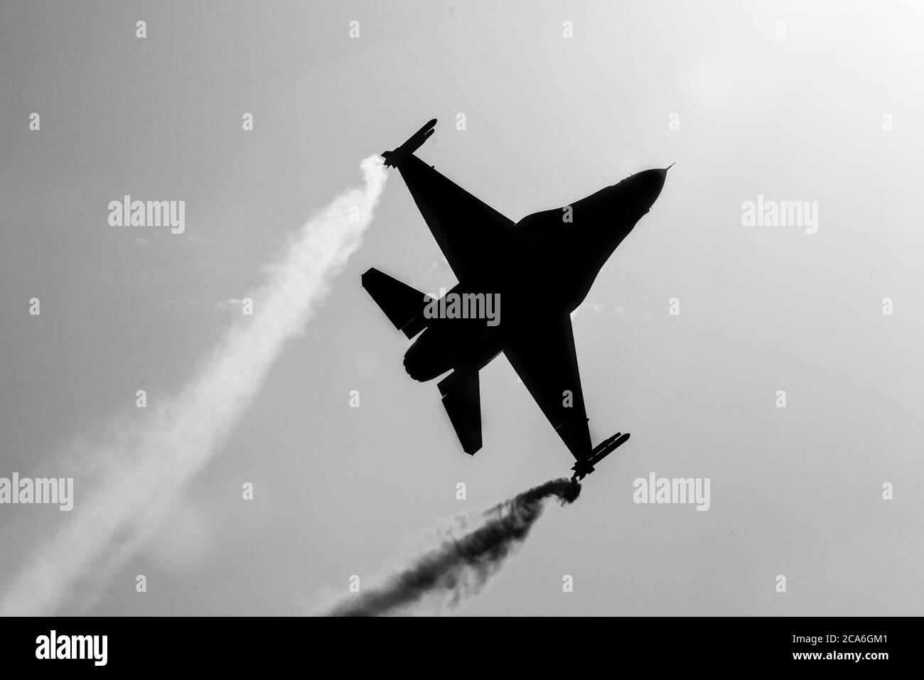 Sivrihisar, Eskisehir / Turkey - 09.15.2018: Soloturk, one of two demo teams of Turkish Air Force, preforming an astonishing display. Stock Photo