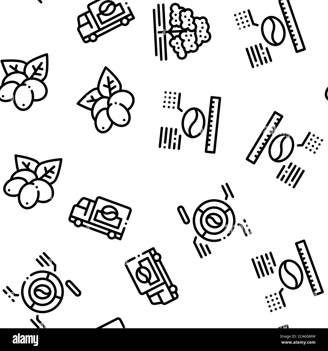 Coffee Production Seamless Pattern Vector Stock Vector Image & Art - Alamy