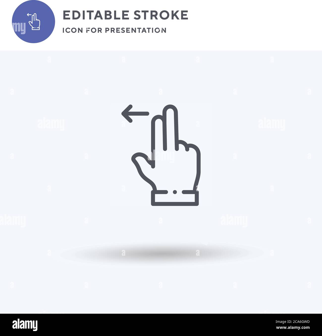 Swipe icon vector, filled flat sign, solid pictogram isolated on white, logo illustration. Swipe icon for presentation. Stock Vector