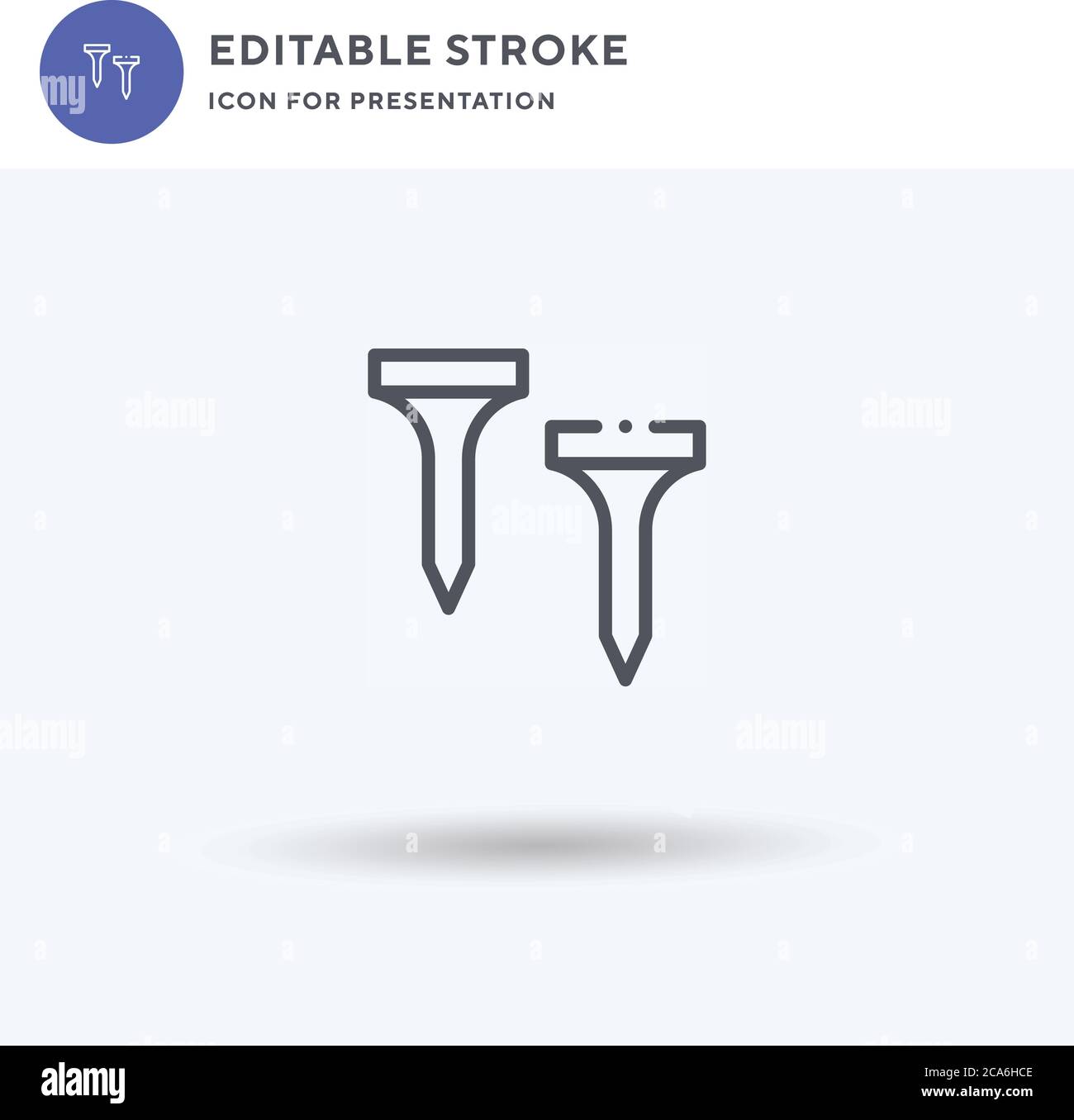 Tee icon vector, filled flat sign, solid pictogram isolated on white ...