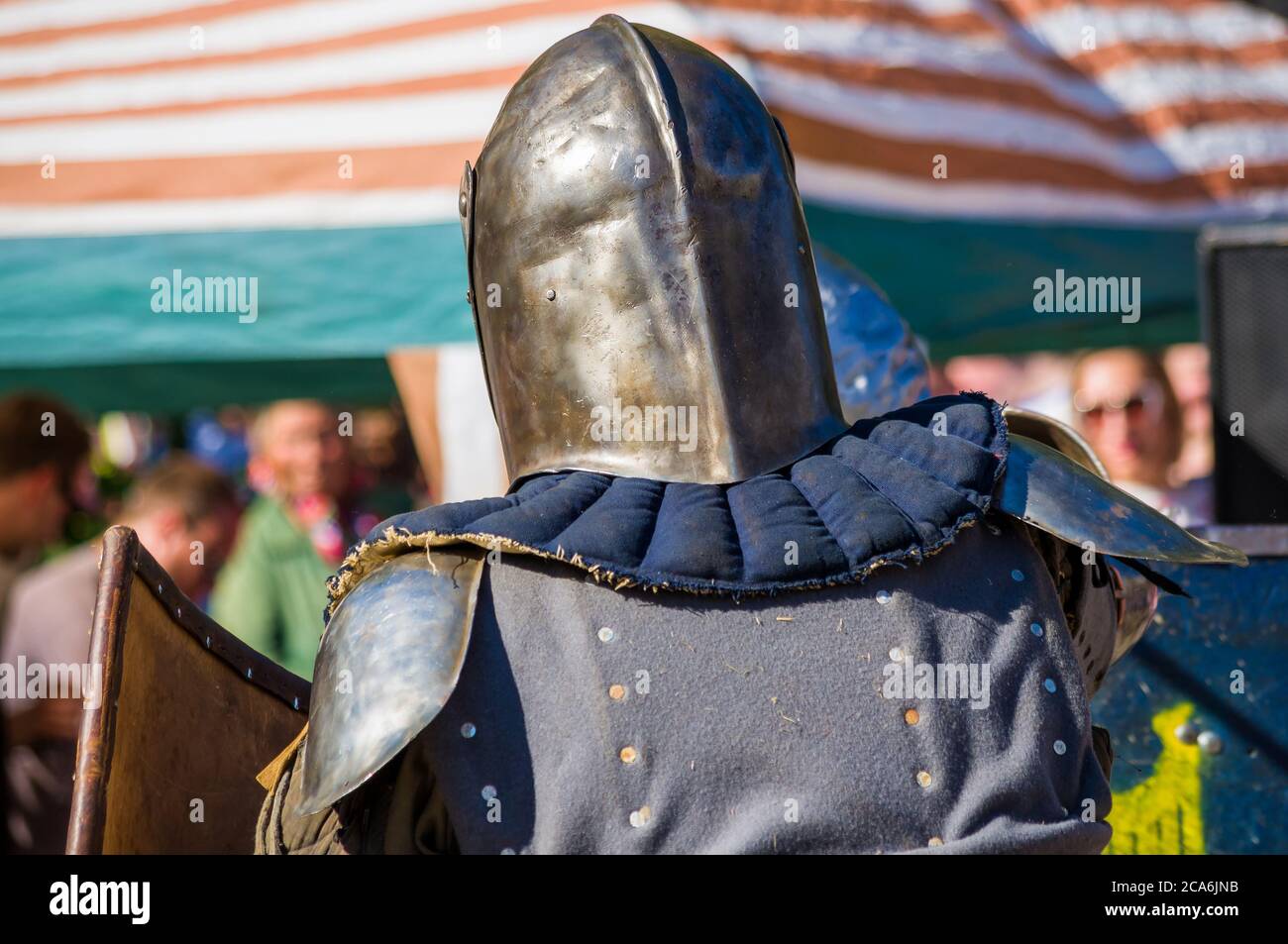 Knight's armor for historical reconstructions, close up Stock Photo