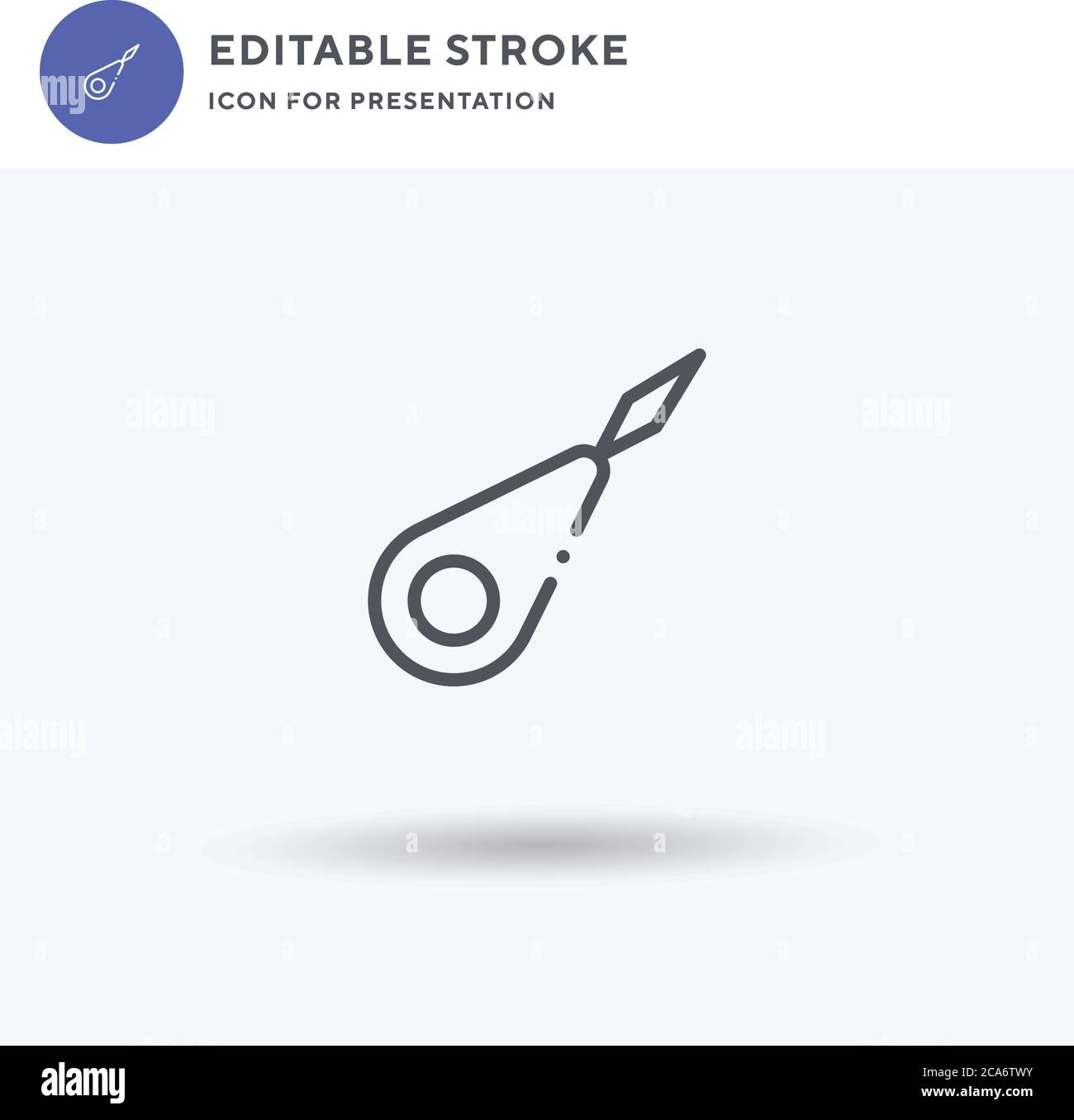 Threader icon vector, filled flat sign, solid pictogram isolated on white, logo illustration. Threader icon for presentation. Stock Vector