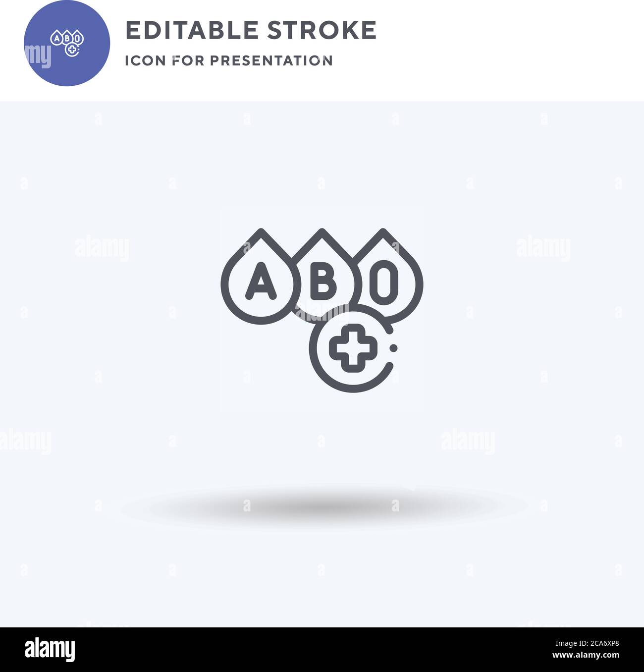 Blood Type icon vector, filled flat sign, solid pictogram isolated on ...