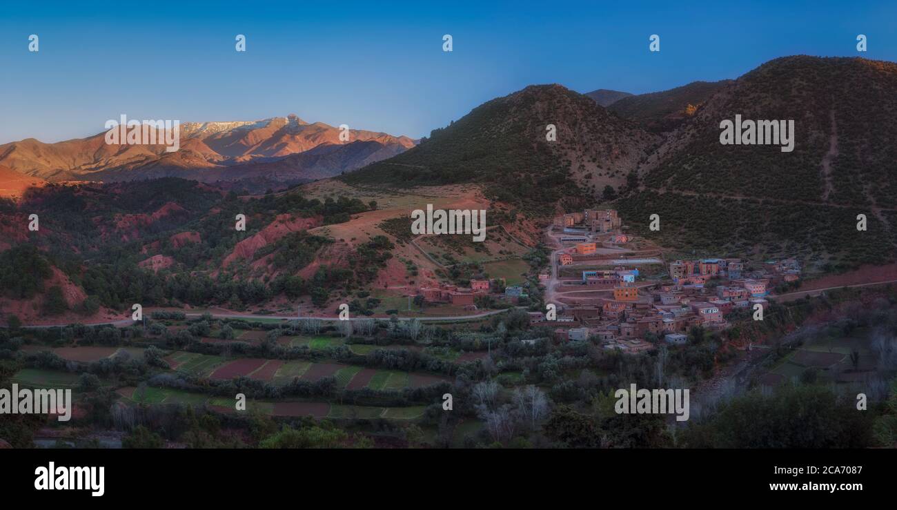Landscape of red mountains in Africa Stock Photo - Alamy