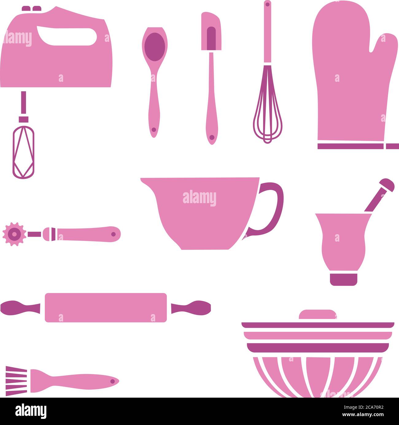 Set of graphic baking supplies Stock Vector Image & Art - Alamy
