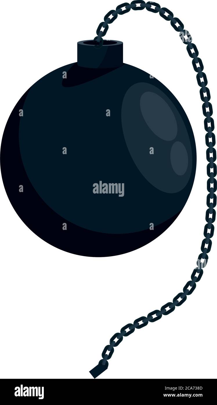 fetter slave ball isolated icon vector illustration design Stock Vector