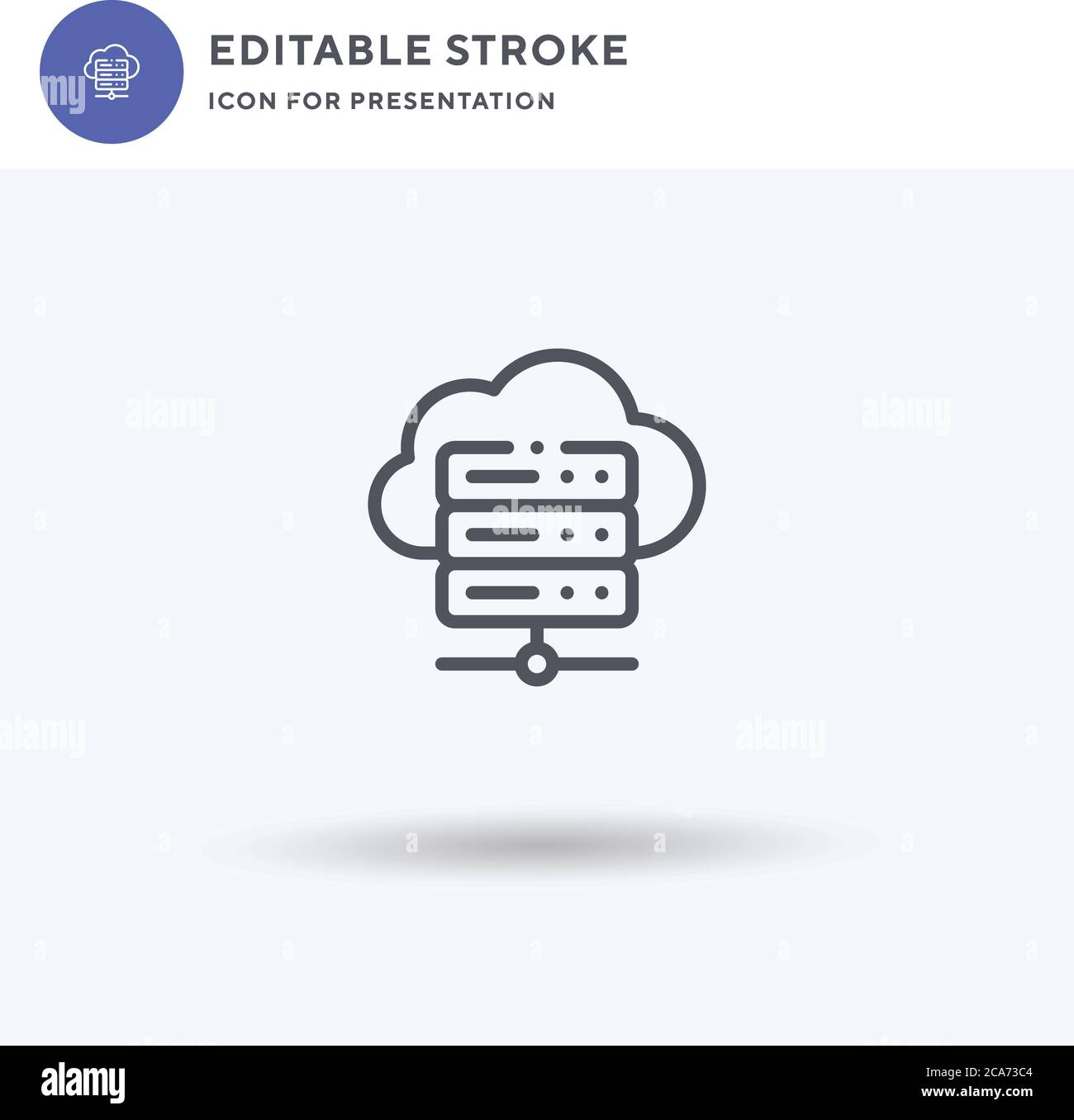 Cloud Server icon vector, filled flat sign, solid pictogram isolated on ...