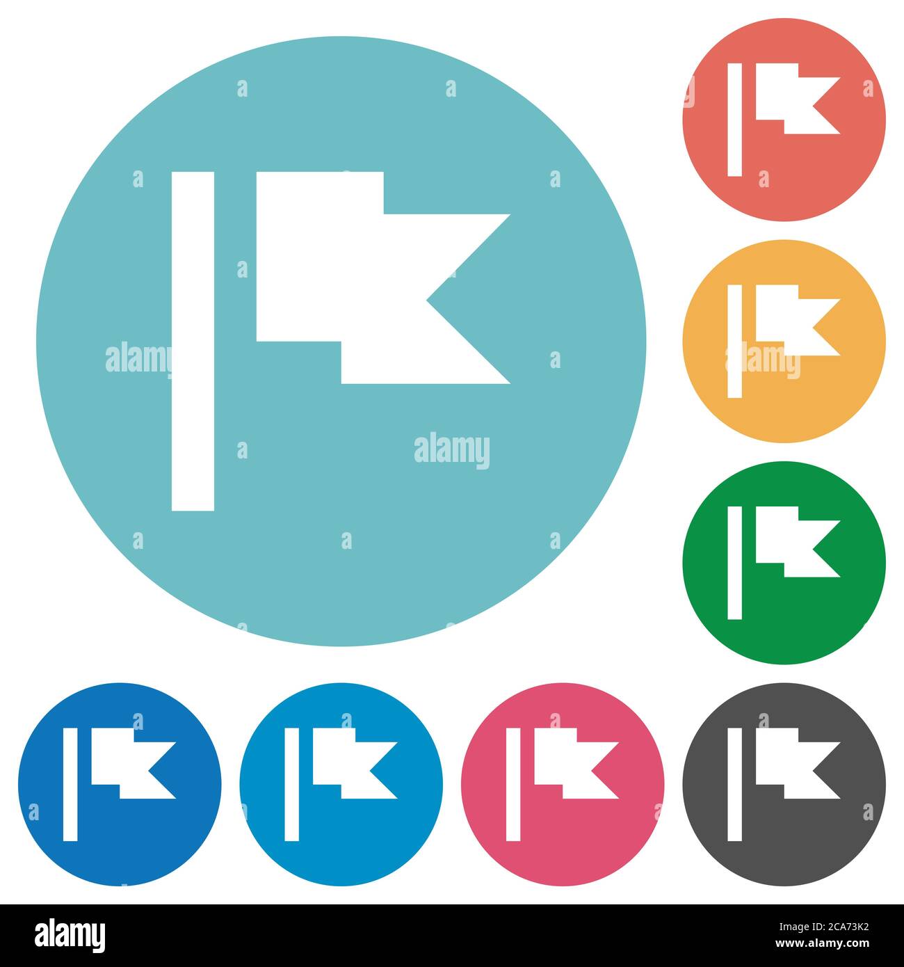 Flag flat white icons on round color backgrounds Stock Vector Image ...