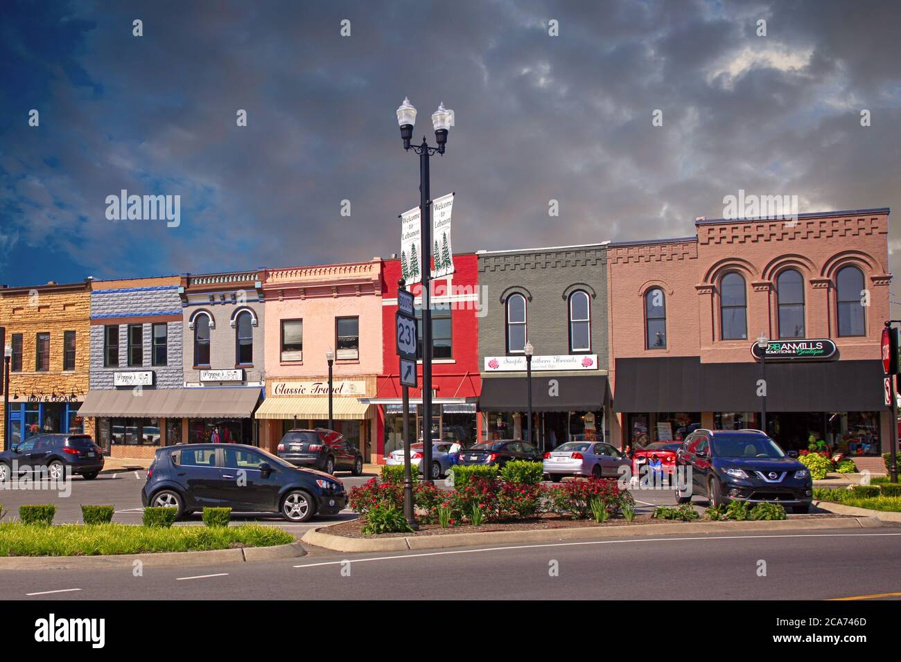 Downtown stores in Lebanon, Tennessee Stock Photo Alamy