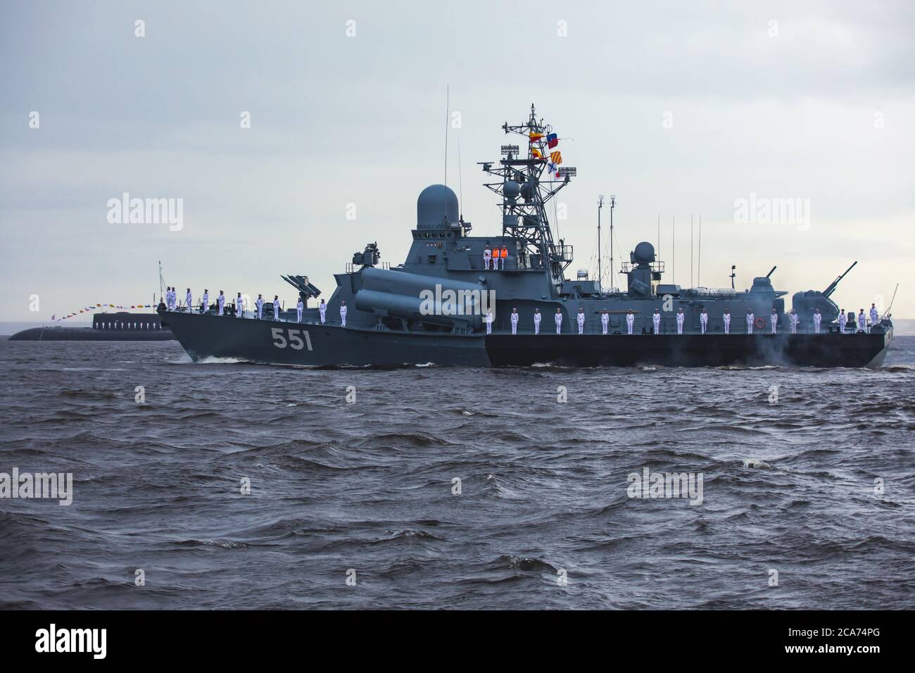 View of Russian Navy, modern russian military naval battleships ...