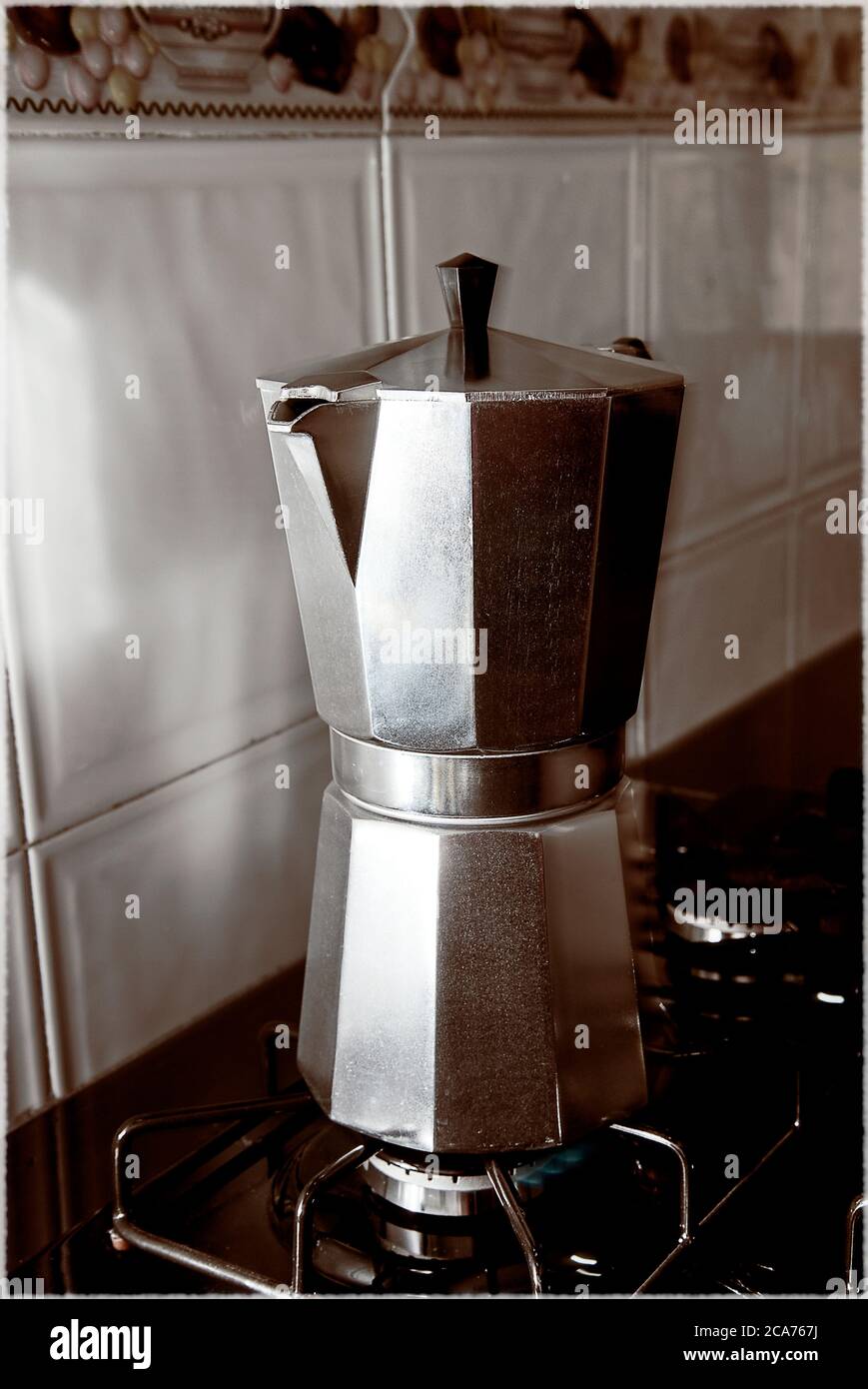 Vintage Coffee Maker Italian Stove Top Stock Photo 1235387293