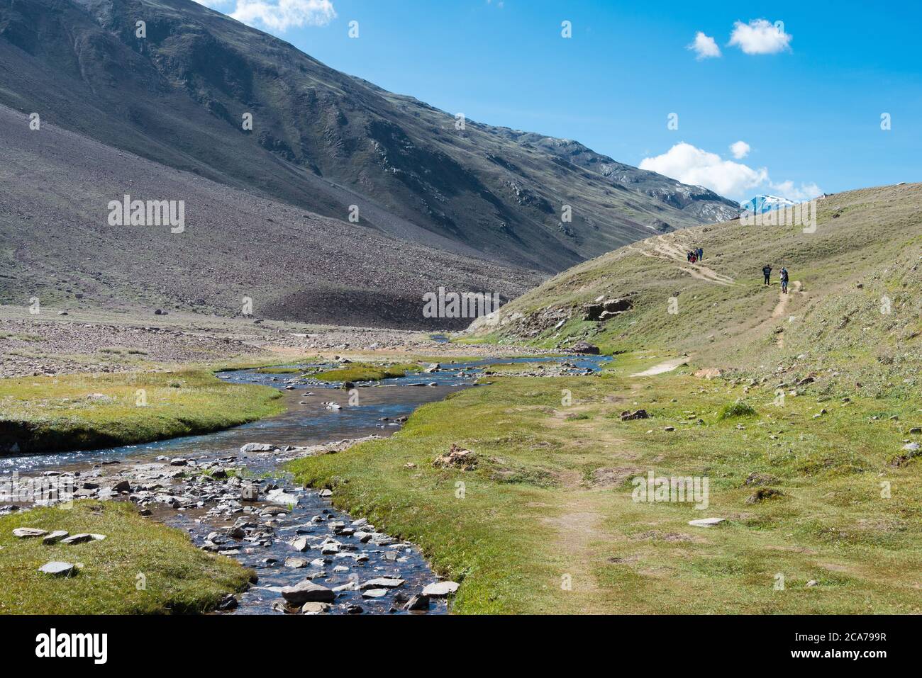 Himachal Pradesh, India Chandra Taal (Moon Lake) Trekking course in Lahaul and Spiti, Himachal