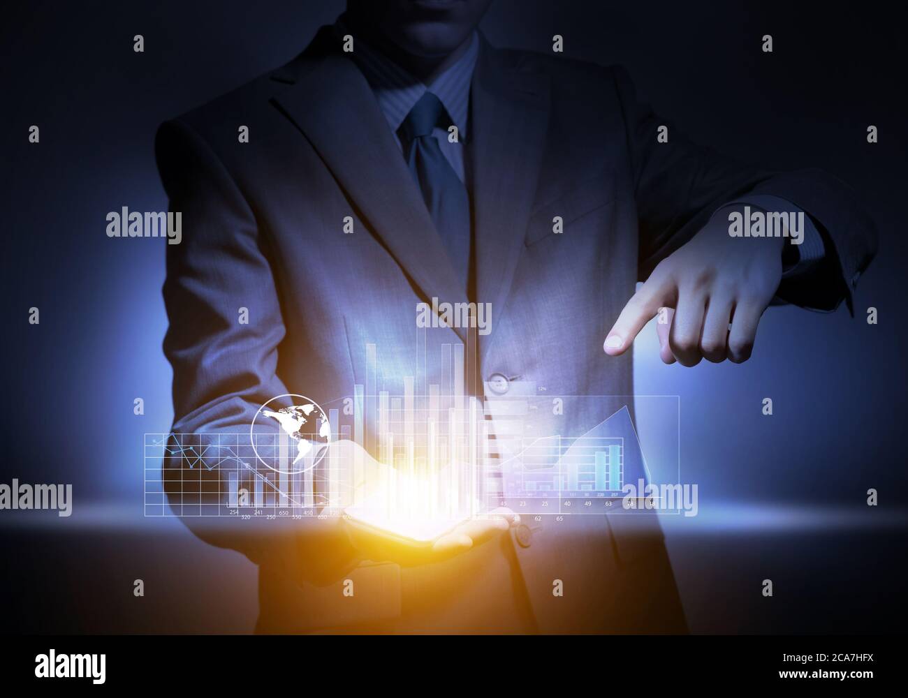 Virtual technologies in work Stock Photo Alamy
