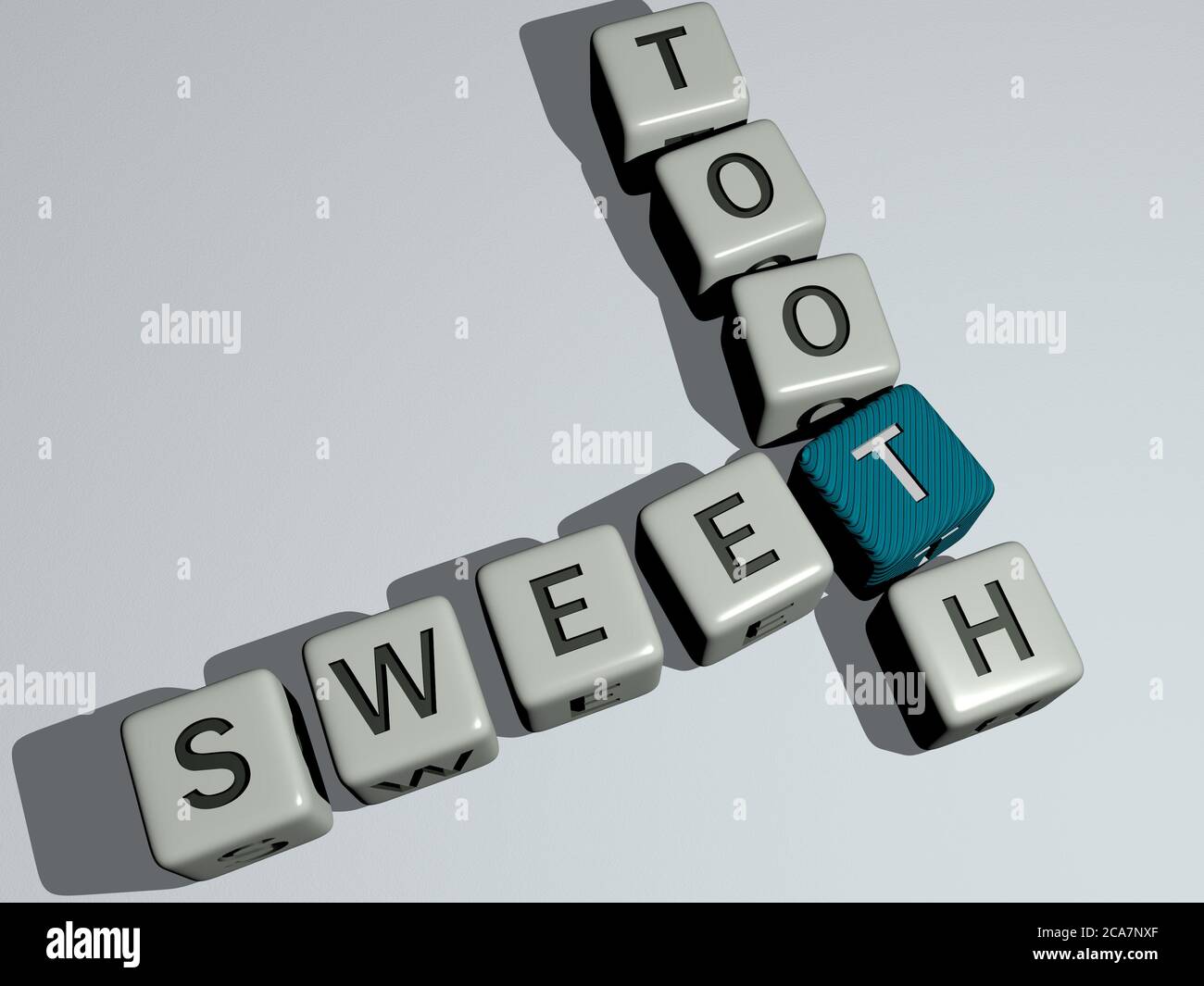 sweets desserts: sweet tooth combined by dice letters and color ...