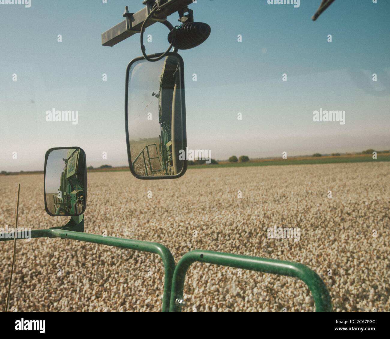 A cotton harvester at work on a cotton farm in the Central Valley, California Stock Photo Alamy