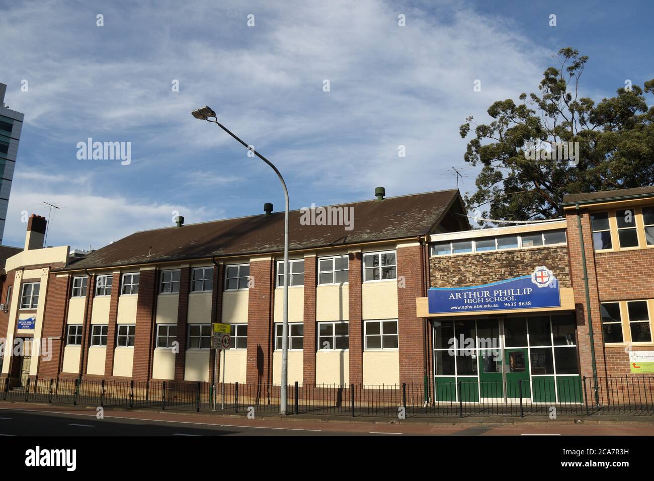 Arthur Phillip High School on Macquarie Street, Parramatta in western