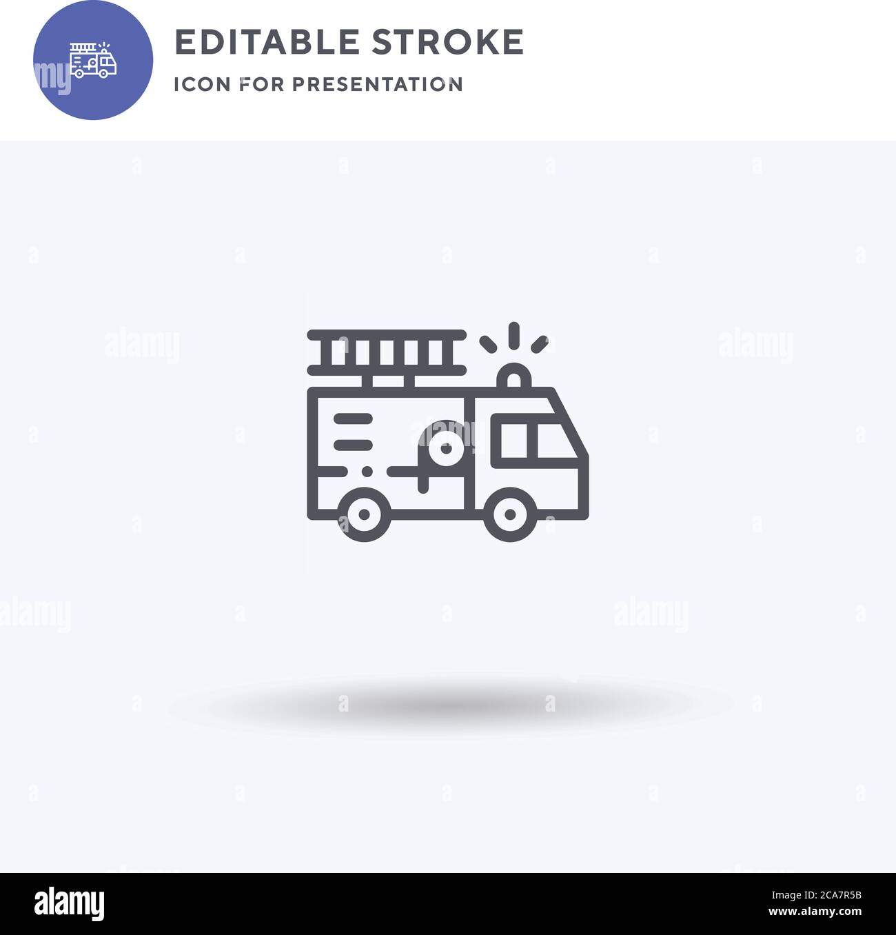 Fire Truck icon vector, filled flat sign, solid pictogram isolated on ...