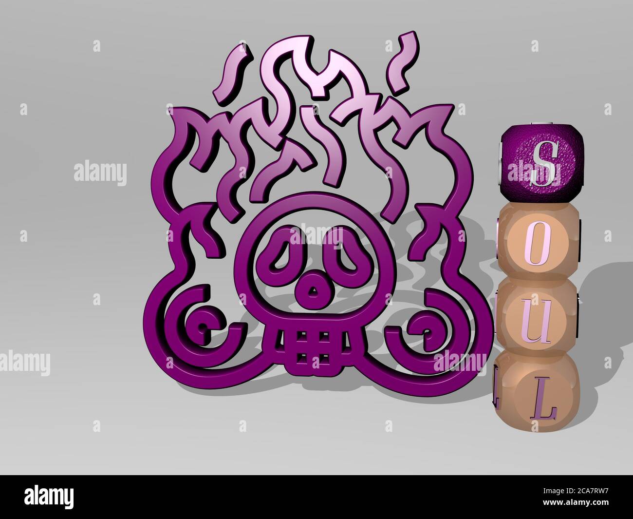 3D illustration of SOUL graphics and text around the icon made by ...