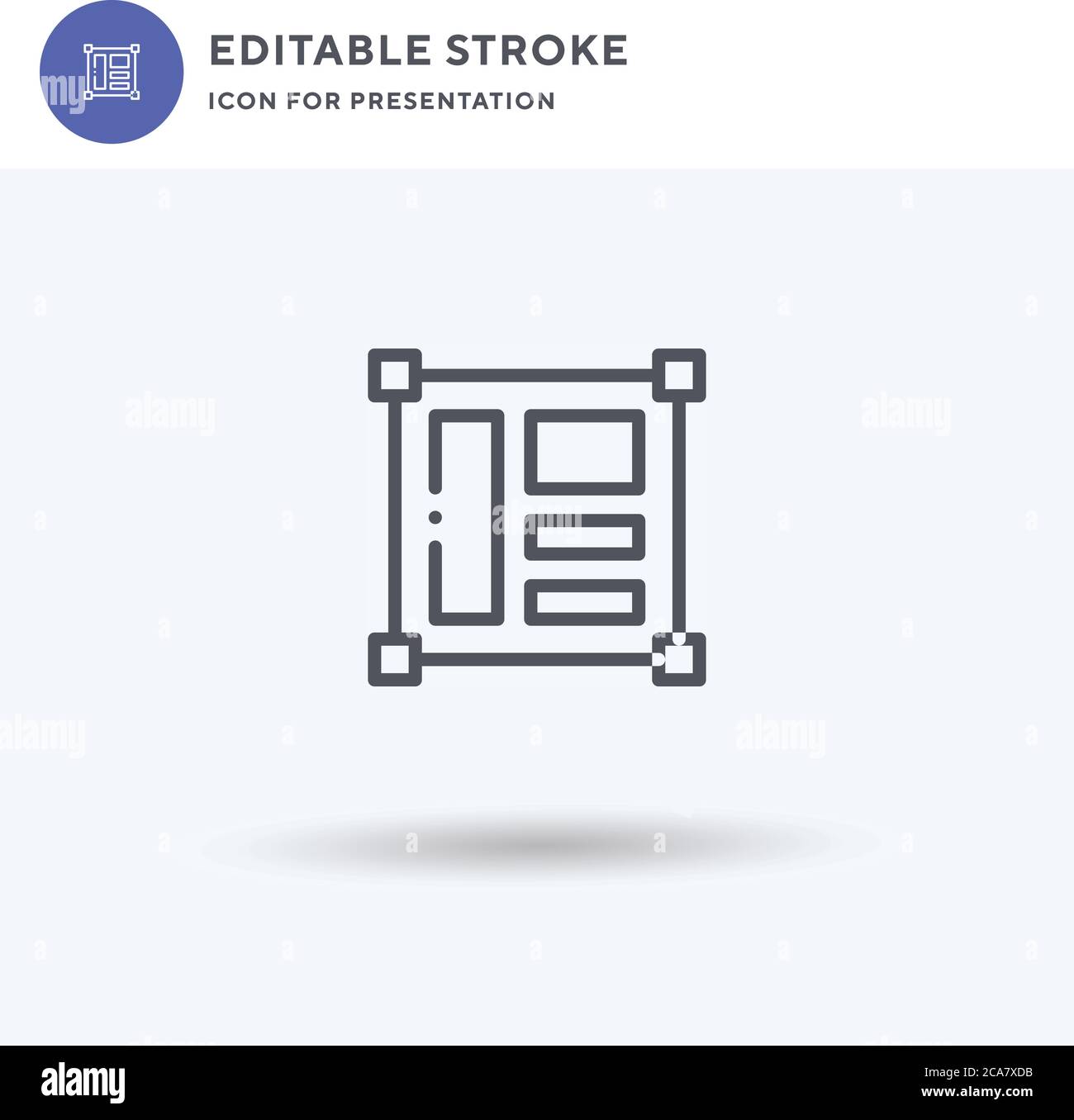 Layout icon vector, filled flat sign, solid pictogram isolated on white ...