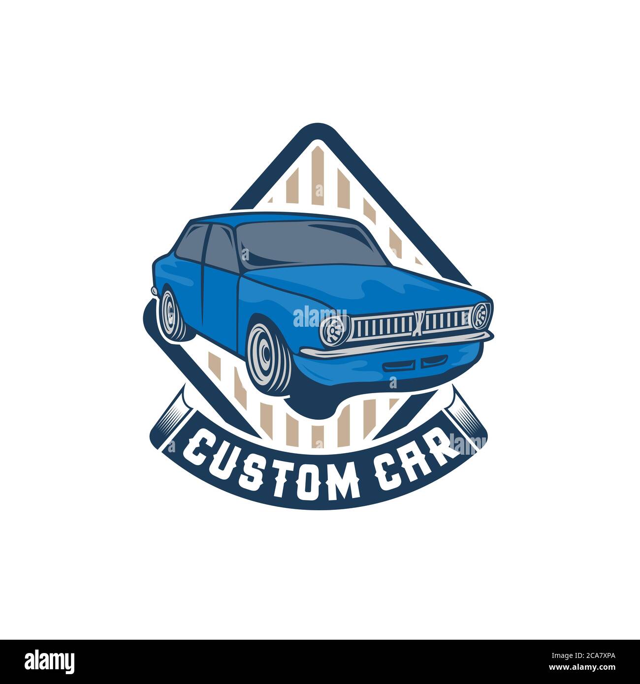 Car Tuning Shop Vector Banner, Sticker, Auto Service Centre Logo