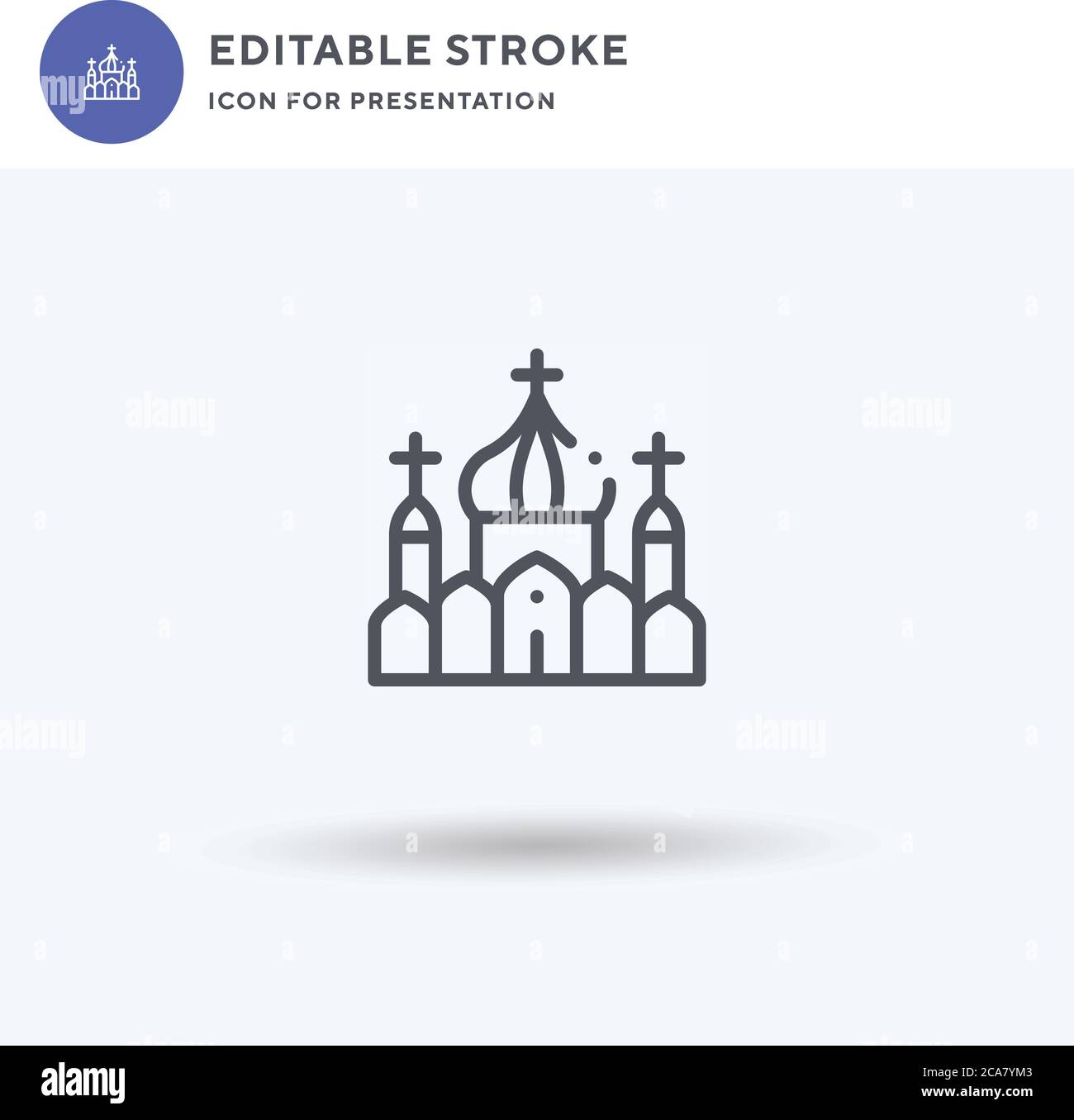 Timisoara Orthodox Cathedral icon vector, filled flat sign, solid pictogram isolated on white, logo illustration. Timisoara Orthodox Cathedral icon fo Stock Vector