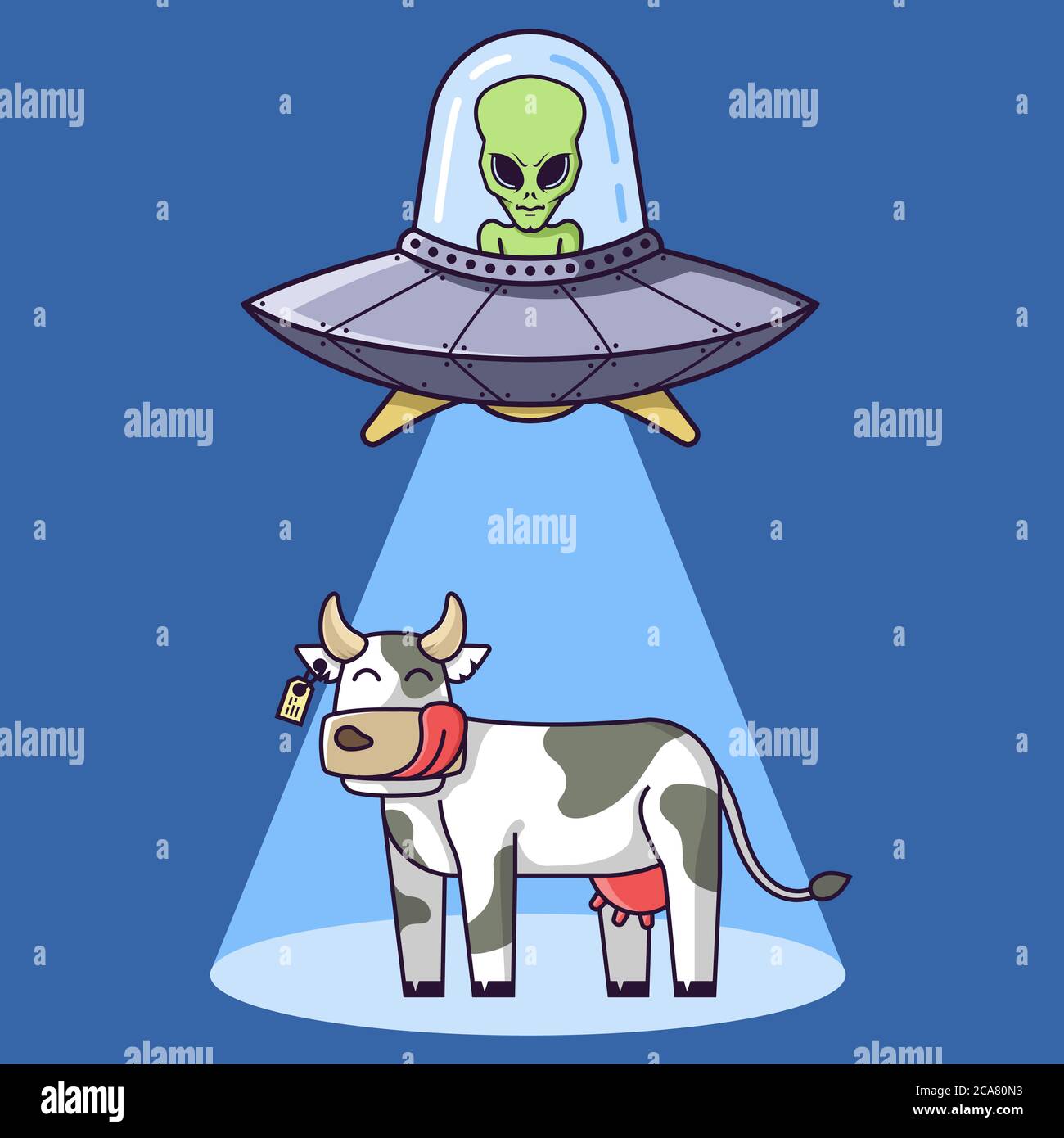 How to Draw an Alien Ship Abducting a Cow 