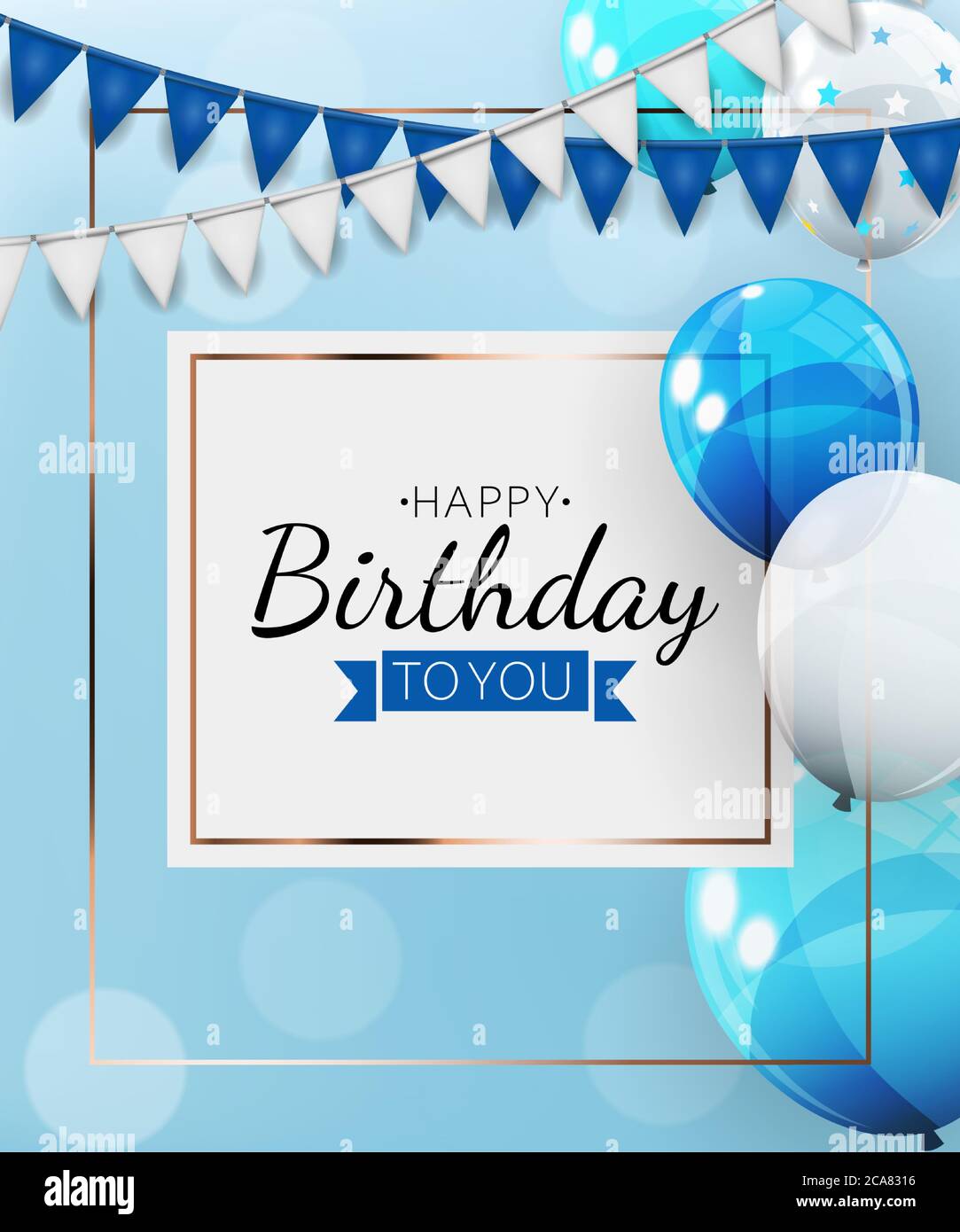 Birthday invitation background with balloons. Vector Illustration Stock  Vector Image & Art - Alamy