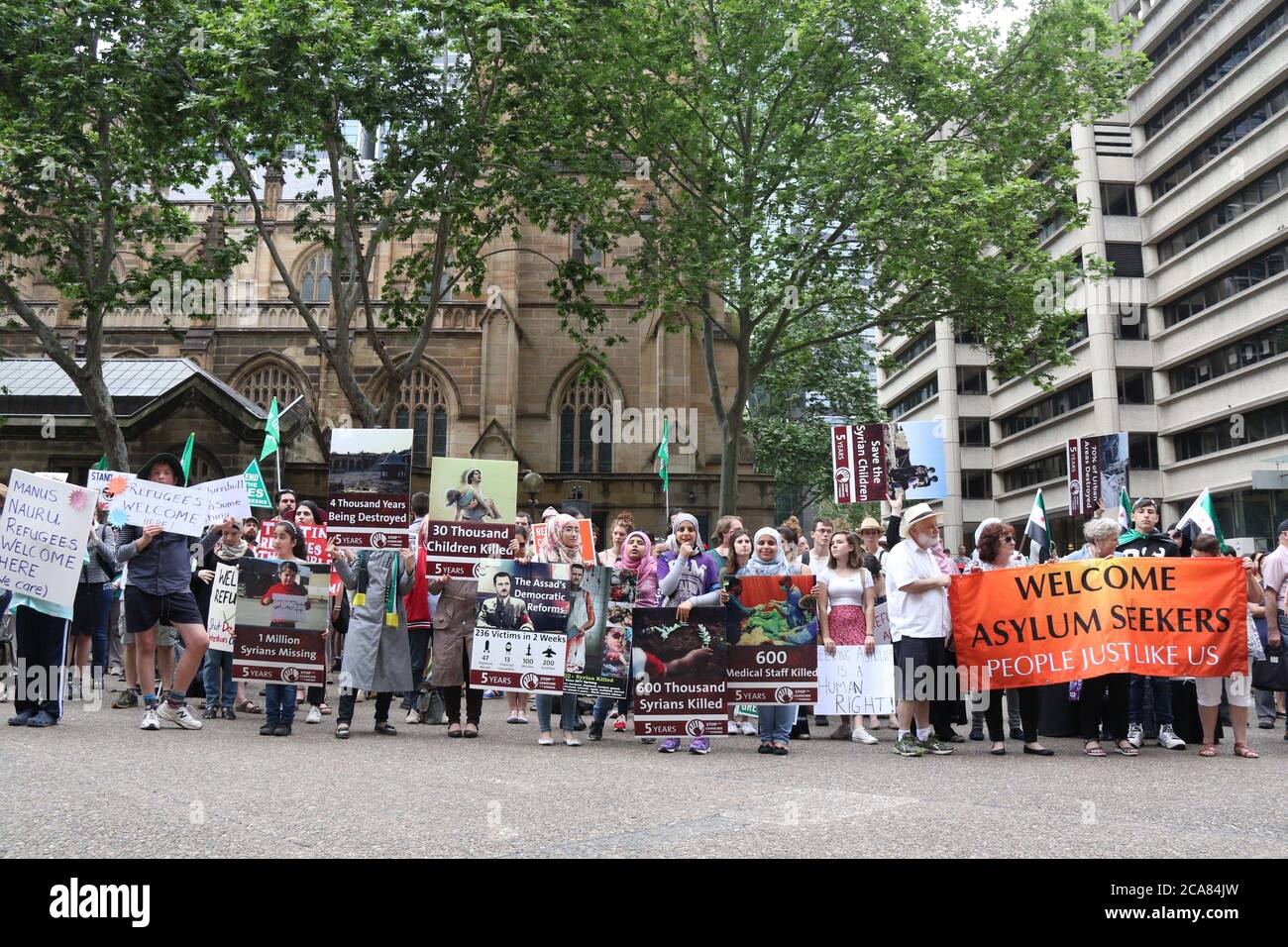 Refugee Rally Refugee rally in Sydney, Australia Stock Photo - Alamy