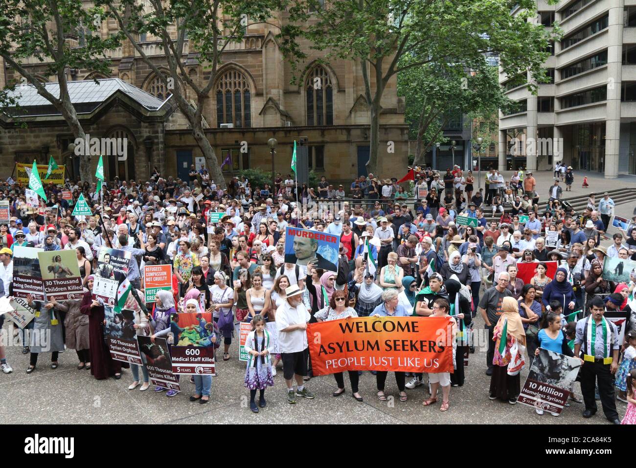 Refugee Rally Refugee rally in Sydney, Australia Stock Photo - Alamy