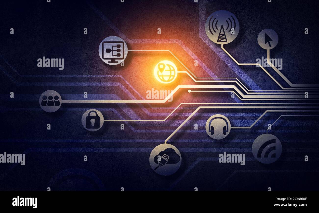 Social media communication Stock Photo Alamy