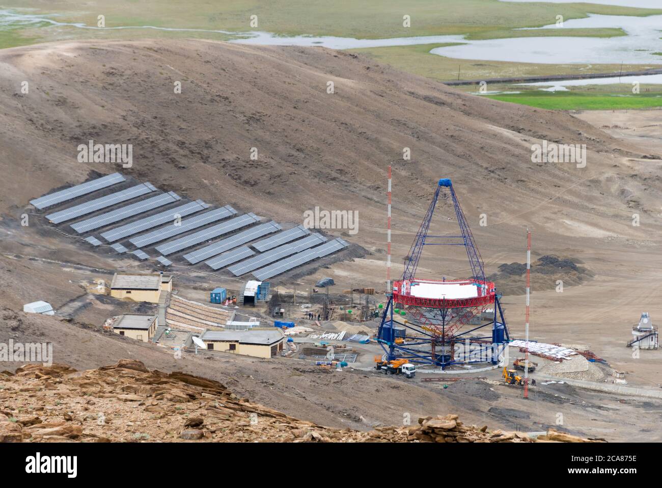Ladakh, India Radio telescope at Indian Astronomical Observatory in