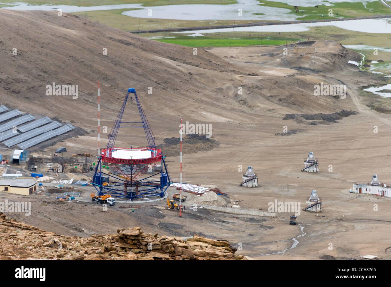 Ladakh, India Radio telescope at Indian Astronomical Observatory in
