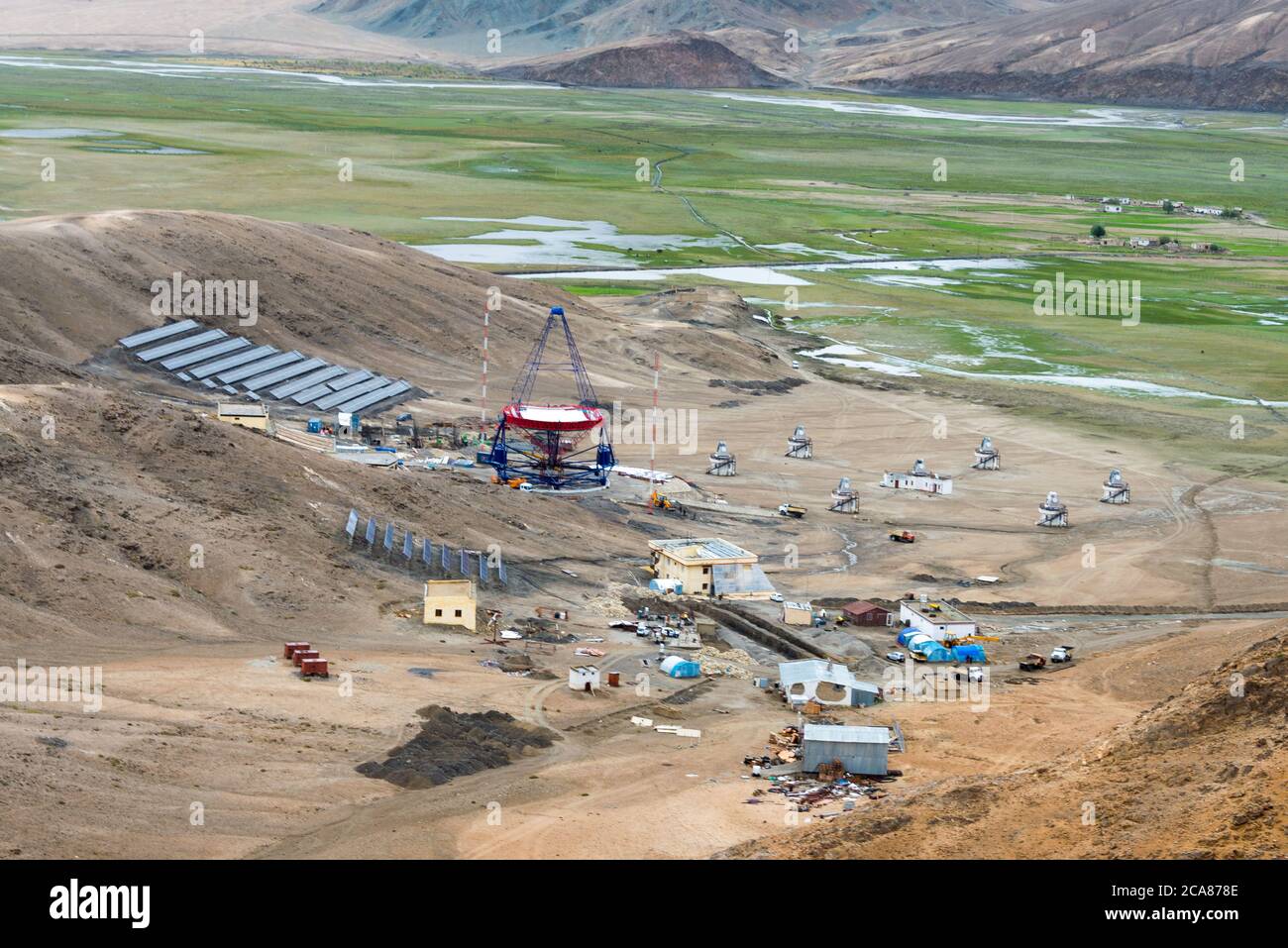 Ladakh, India Radio telescope at Indian Astronomical Observatory in