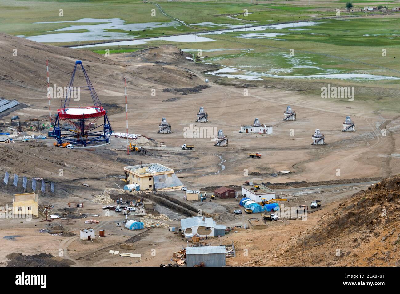 Ladakh, India Radio telescope at Indian Astronomical Observatory in
