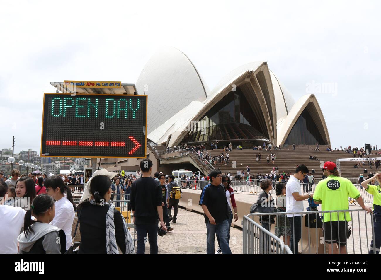 There were long queues to get in on the Sydney Opera House Open Day