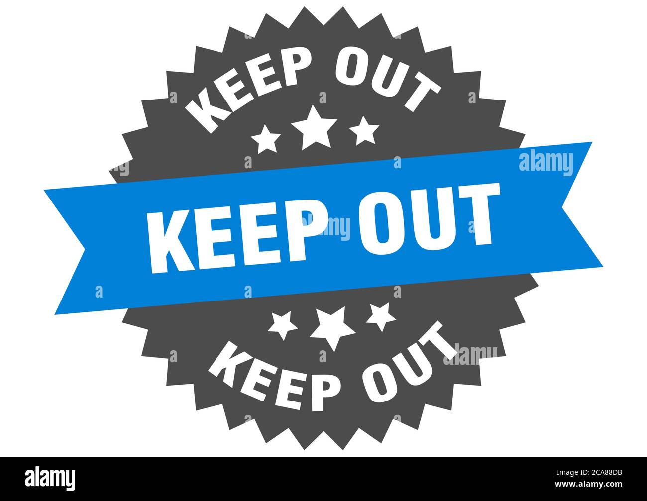 keep out round isolated ribbon label. keep out sign Stock Vector Image ...